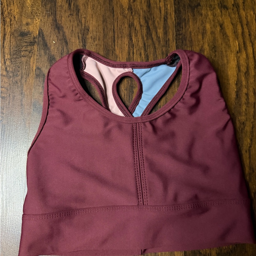 Five Dancewear Burgundy Racerback Sports Bra